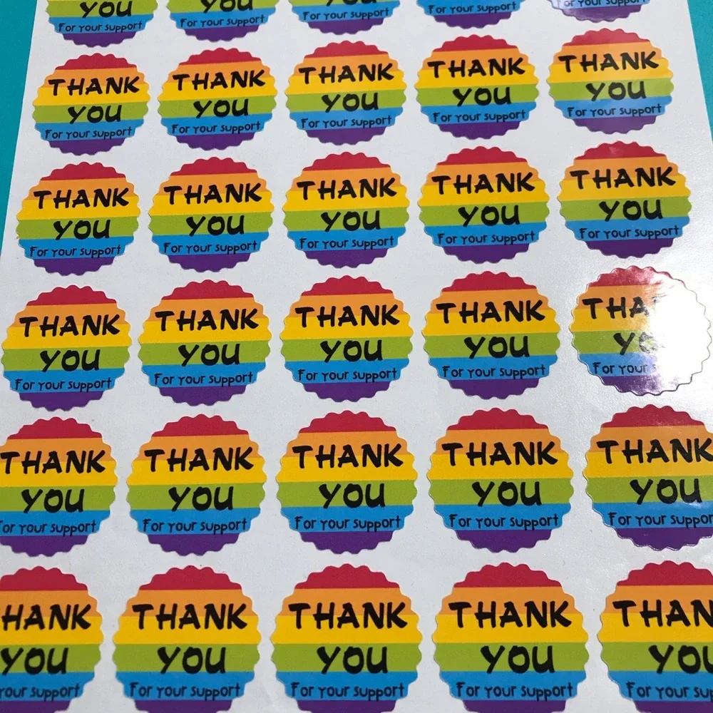 5 random choice mystery pick thank you sticker sheets